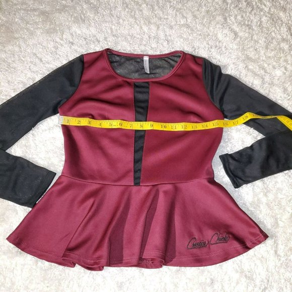 Banana Lemon Burgundy top Sz. L - Picture 3 of 7